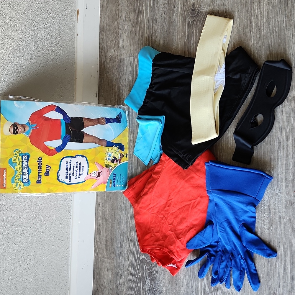 Spirit Halloween Barnacle Boy Adult M SpongeBob SquarePants Mermaid Man - Picture 2 of 14